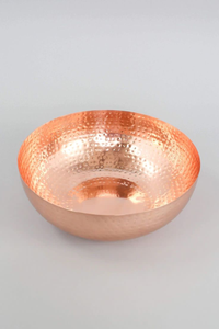 Bol en cuivre fait main de forme ronde, taille et couleur personnalisées, imprimé pour la cuisine et la table, bol à salade en cuivre - Product Image 2
