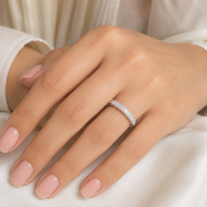 Anillo de Compromiso de Plata de Ley 925 con Corte Princesa, Moissanita Clásica, Ajuste Cómodo, Regalo para el Día de la Madre - Product Image 5