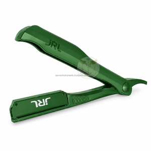 JRL Gold & Green Magnetic Luxury Stainless Steel Manual <b>Straight</b> Edge <b>Razor</b> with Custom Logo for Professional Barbers Beard Care - Product Image 6