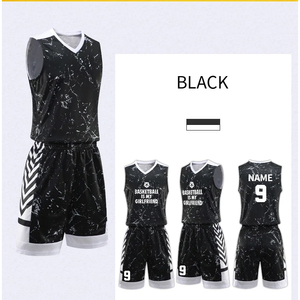 Conjunto de Uniformes de Baloncesto con Patrón de Mármol al por Mayor, Uniformes de Baloncesto Personalizados por Sublimación, Ropa Deportiva con Textura de Malla Estampada - Product Image 1