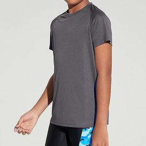 T-shirt décontracté à manches courtes pour homme, personnalisable, faible MOQ, couleur unie, respirant, séchage rapide, grandes tailles, polyester/coton, collection été 2026 - Product Image 2