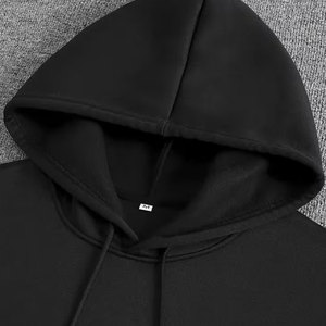 Solid Color Men Hoodies Mid weight Athletic <b>Sweatshirt</b> Fleece Lined <b>Plain</b> Long Sleeve Kangaroo Pockets FORTLEO - Product Image 2