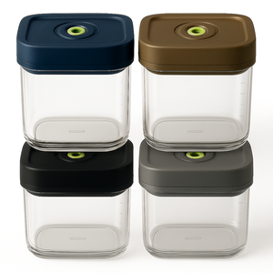 Système de stockage sous vide en Tritan sans BPA, empilable, étanche et peu encombrant, adapté aux aliments - Product Image 4