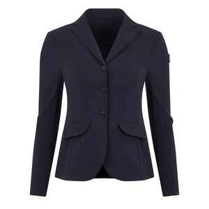 Veste d'équitation bleu marine personnalisée pour femme 2026, en polyester et coton, pour le saut d'obstacles, coupe classique, manches longues - Product Image 2