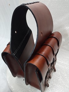 Premium Handmade Western <b>Tooled</b> <b>Leather</b> Saddle Bag Horse Riding Equipment - Product Image 3