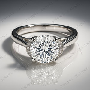 Bague minimaliste en diamant rond de qualité export pour un usage quotidien, au bureau et pour un style élégant, disponible à un prix compétitif - Product Image 2