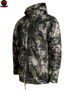 Veste de chasse d'extérieur haut de gamme pour temps froid avec capuche doublée en polaire, fermeture éclair intégrale imperméable - Product Image 2
