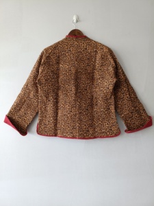 Floral <b>Quilted</b> Reversible <b>Jacket</b>: Indian Block Print Cotton - Product Image 5