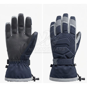 Gants de ski professionnels pour sports par temps froid, avec coque résistante à l'eau, doublure thermique, paume renforcée et sangle de poignet - Product Image 5
