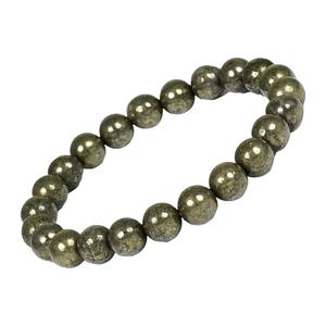 Bracelet extensible en perles de pyrite polie, nouveau design, bijoux en cristal, forme libre, thème Amour, semi-noël AMAYRA - Product Image 1