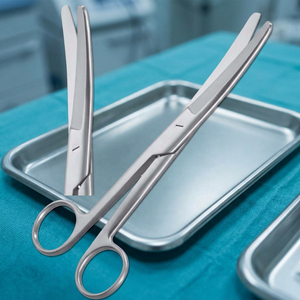 Ciseaux de dissection chirurgicaux à bout arrondi/courbé, certifiés CE, fabriqués en usine, en acier inoxydable, meilleurs instruments - Product Image 2