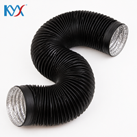 Tuyau de ventilation rétractable en PVC et aluminium, résistant aux déchirures, pour hotte aspirante et ventilateur de salle de bain