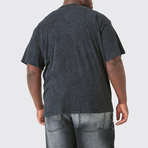 Camiseta Personalizada de Alta Calidad para Hombre, Estilo Vintage, Tallas Grandes, 180g, Poliéster/Algodón, Lavado Ácido, Hip Hop, Transpirable - Product Image 2