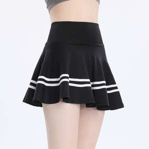 Shorts de sport décontractés en coton pour femmes, légers, respirants, avec poches, pour le golf, le tennis, le badminton et les activités de plein air, jupe plissée unie - Product Image 3