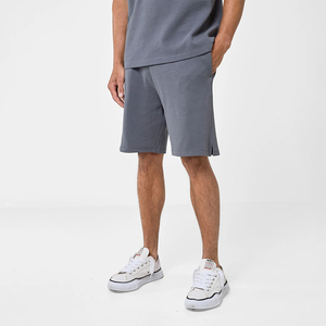 Shorts Bermuda en Coton Gris pour Homme, Taille Mi-Haute, Fermeture à Cordon, Style Décontracté, Tissu Tricoté Respirant, Écologique et Infroissable - Product Image 1