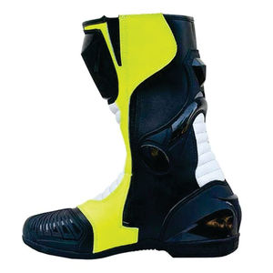Chaussures de moto de course pour adultes en cuir véritable, hauteur genou, fabriquées directement, bottes de moto d'hiver en caoutchouc PU - Product Image 4