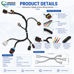 맞춤형 패브릭 테이프 배선 하네스 자동차 실내 도어 테일게이트 케이블 OEM - Product Image 3