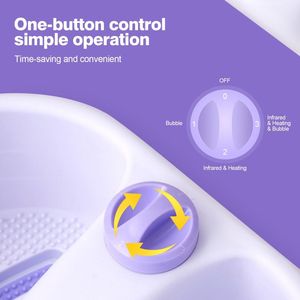 Masseur de pieds chauffant à bulles avec 4 rouleaux, masseur de pieds haut de gamme avec rouleaux confortables - Product Image 3