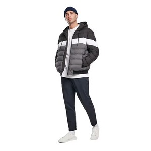 Veste matelassée pour homme, col montant, à capuche, coupe-vent, résistante à l'eau, séchage rapide, respirante, très chaude pour l'hiver - Product Image 2