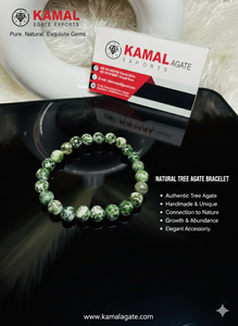 กำไลหินธรรมชาติทำมือ ขนาด 8 มม. ลายต้นไม้ อะเกต หยก อเมทิสต์ คริสตัลบำบัด พร้อมใบรับรอง - Product Image 3