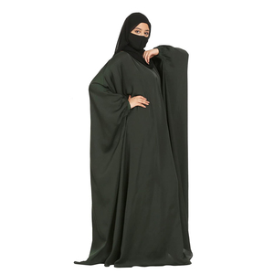 Customized Design <b>Long</b> Dubai Muslim <b>Long</b> <b>Dress</b> Wholesale Turkiye Bat Sleeve Contrast Color Gown Abaya - Product Image 6