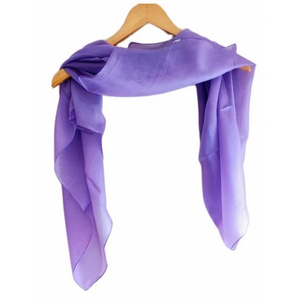 Écharpe carrée en soie pure de qualité supérieure, couleur lavande, 100x100 cm, au meilleur prix du fabricant. - Product Image 1
