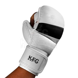 Guantes de Piel Transpirables para MMA y Kick Boxing con Absorción de Humedad y Correa de Muñeca Ajustable para Entrenamiento de Artes Marciales - Product Image 2