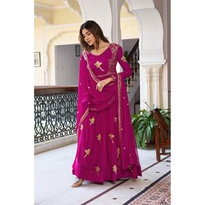 Robe de soirée violette taille XL avec broderie et sequins pour un look élégant, marque SP - Product Image 6