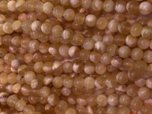 Perles de pierres précieuses en gros, perles rondes en pierre naturelle de 8 mm et 10 mm, perles de calcite jaune pour la fabrication de bijoux - Product Image 4