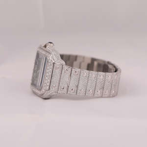 Reloj de Diamantes Moissanite de Alta Calidad al por Mayor, Reloj de Lujo con Incrustaciones de Diamantes para Hombre, para Oficina, Fiestas y Eventos Especiales - Product Image 6