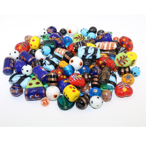 Cuentas de Vidrio Hechas a Mano con Técnica Lampwork, Formas Mixtas, Varios Tamaños 8mm-20mm |   Caja de Cuentas Sueltas Multicolores de 8 Pulgadas para Hacer Joyería DIY - Product Image 2