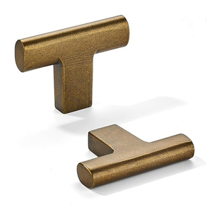 Furniture Knob <b>Handles</b> Golden Drop T Shape <b>Pull</b> <b>Handle</b> Shape Dresser Knobs for Kitchen Bathroom Cabinet <b>Door</b> Metal Knobs - Product Image 1