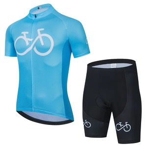 <b>Men</b> Cycling Jersey Set <b>Short</b> Sleeve Breathable Bike Shirt Quick Dry Padded <b>Shorts</b> Summer <b>MTB</b> Road Bicycle Riding Suit Uniform - Product Image 4