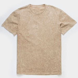 Camiseta de Cuello Redondo para Hombre, Lavado Ácido, Transpirable, Corte Regular, 100% Algodón, Cómoda, de Alta Calidad, Estilo Urbano - Product Image 1