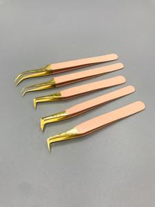Pince à épiler de précision DENTRIC T-032 en acier inoxydable durable, pointe incurvée, antistatique, outils professionnels personnalisables - Product Image 5