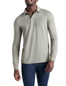 Polos grande taille pour hommes garçons t-shirts polo en coton logo brodé personnalisé polo à manches longues de haute qualité respirant - Product Image 3