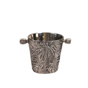 Modern Stainless Steel Ice Bucket With Elegant Wooden Base Double Wall Insulated Wine Cooler Champagne Bucket For Home Barware - Product Image 2