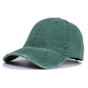 Casquettes de baseball vintage en coton non structurées avec logo personnalisé, couleur unie, effet vieilli, respirantes, pour un look sportif – Vente en gros - Product Image 5