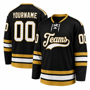 Maillot de hockey sur glace personnalisé, uniforme d'équipe, manches longues, respirant, séchage rapide, maillot d'entraînement et de match, fabricant OEM - Product Image 4