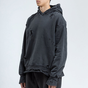 Vintage Style Distressed Hoodie Mens Casual Pullover Sweatshirt Mens Distressed Graphic Hoodie Trendy Street Fashion Wear - Product Image 5