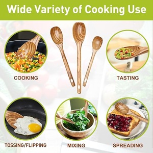 Cuillère à thé en bois de qualité supérieure, écologique, durable, pour café, thé, sucre, lavable au lave-vaisselle, recyclable, de qualité alimentaire, pour les fêtes - Product Image 6