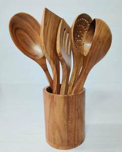 Ensemble de saladiers en bois écologiques, légers, ustensiles de cuisine, vaisselle, couverts, ensemble de saladiers pour mélanger les salades au meilleur prix - Product Image 6