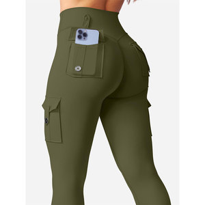 Classic Reinforced Design Yoga Legging For Women Moisture Wicking Breathable Polyester Spandex Gym <b>Tights</b> Matching Top - Product Image 5