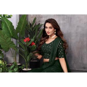 ผ้าคุณภาพสูงยืดหยุ่นได้ เสื้อส่าหรีไซส์ใหญ่สำหรับผู้หญิง ขนาดสั่งตัดได้ พร้อมใส่ ใช้งานง่าย ซื้อได้ในราคาถูกที่สุด - Product Image 1