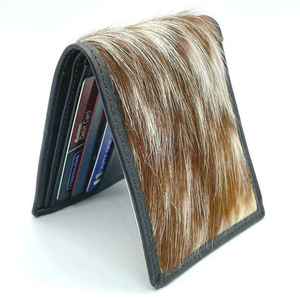 Portefeuille en cuir véritable noir de luxe fait main pour homme, portefeuille fin - Product Image 2