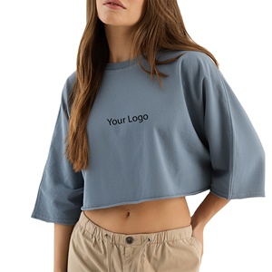 Nouveau T-shirt pour femme tendance décontracté d'été en coton à manches courtes col rond avec motif confortable coupe ample à la mode - Product Image 1