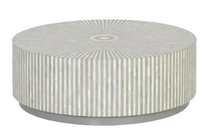 โต๊ะกลางฝังมุกขายดี ดีไซน์ลายดอกไม้สุดหรู งานฝีมือฝังมุก สำหรับห้องนั่งเล่นหรือห้องนอน - Product Image 3