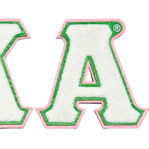 Parche de Chenilla con el Escudo de Alpha Kappa Alpha, Bordado en Verde, Blanco y Rosa, para Sudadera, Chaqueta, Gorra, Bolso y Ropa de Moda - Product Image 2