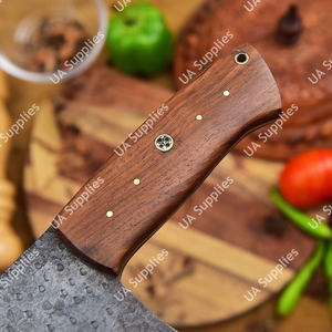 Couteau à découper serbe UA Supplies, robuste, forgé à la main, entièrement en acier inoxydable 12C27, manche en bois de rose naturel, aspect vintage - Product Image 6