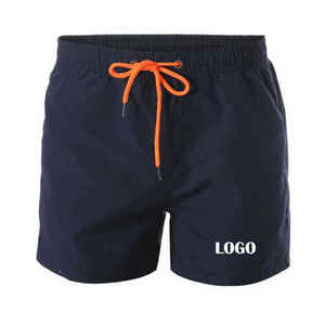 Shorts de plage professionnels pour hommes, haute élasticité, séchage rapide, anti-embarras, motif uni, en coton, séchage rapide, pour la natation - Product Image 2